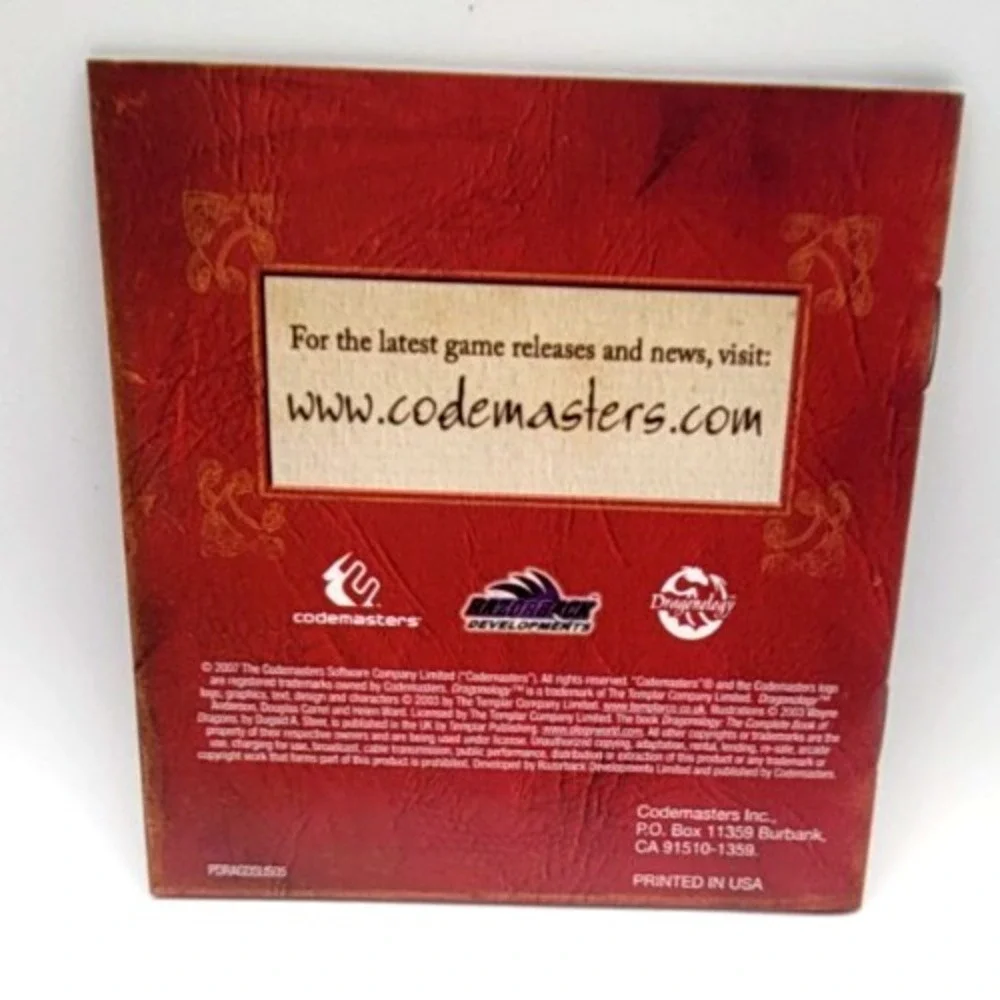 Dragonology NINTENDO‎ DS GAME MANUAL 2009 *NO GMAE*